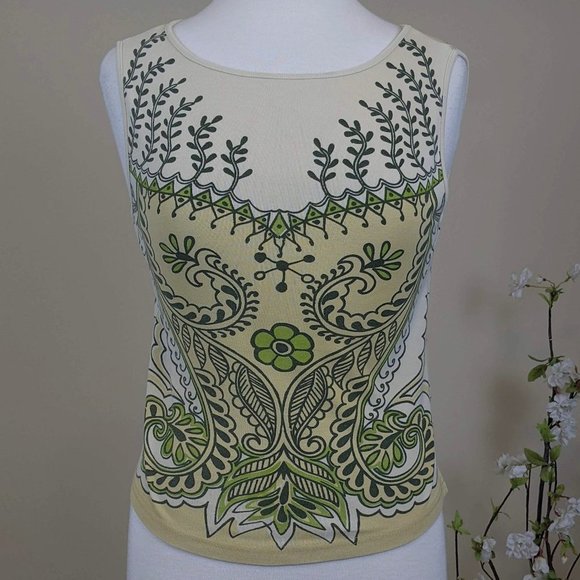 Castro Trend Sleeveless Damask Bohemian Print Small Size - Picture 1 of 15